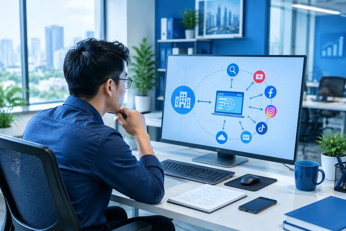 Chuyên viên phân tích backlink entity và các kết nối trực tuyến hỗ trợ SEO doanh nghiệp