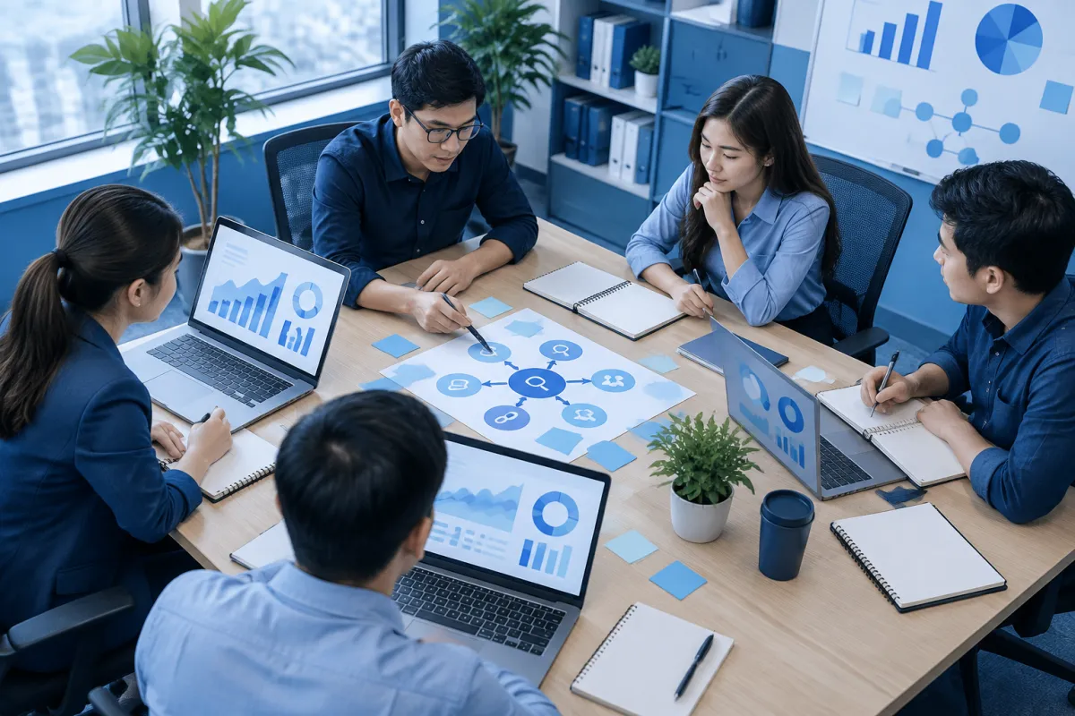 Đội ngũ marketing phân bổ các hạng mục ngân sách SEO doanh nghiệp tại Hải Phòng