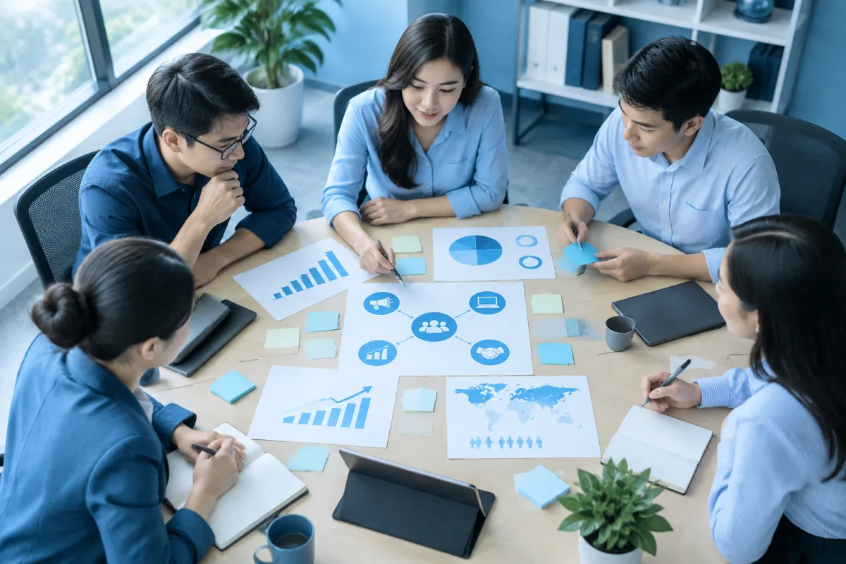Đội ngũ doanh nghiệp lập kế hoạch xây dựng chương trình affiliate marketing tại Việt Nam