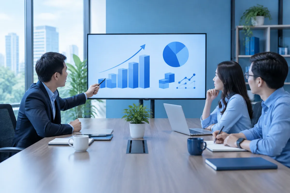 Chủ doanh nghiệp trao đổi các yếu tố ảnh hưởng đến chi phí dịch vụ SEO Hải Phòng