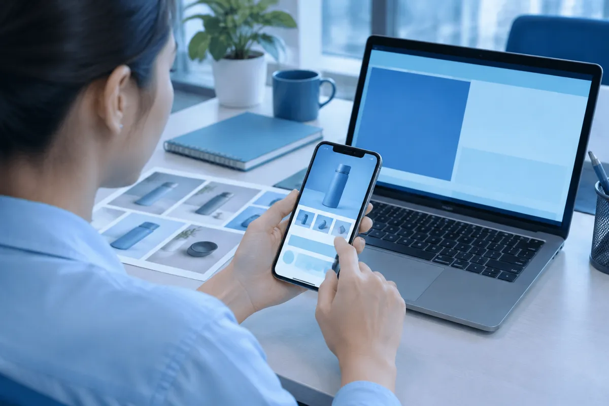 Chuyên viên kiểm tra hình ảnh và trải nghiệm di động trong SEO Onpage trang sản phẩm