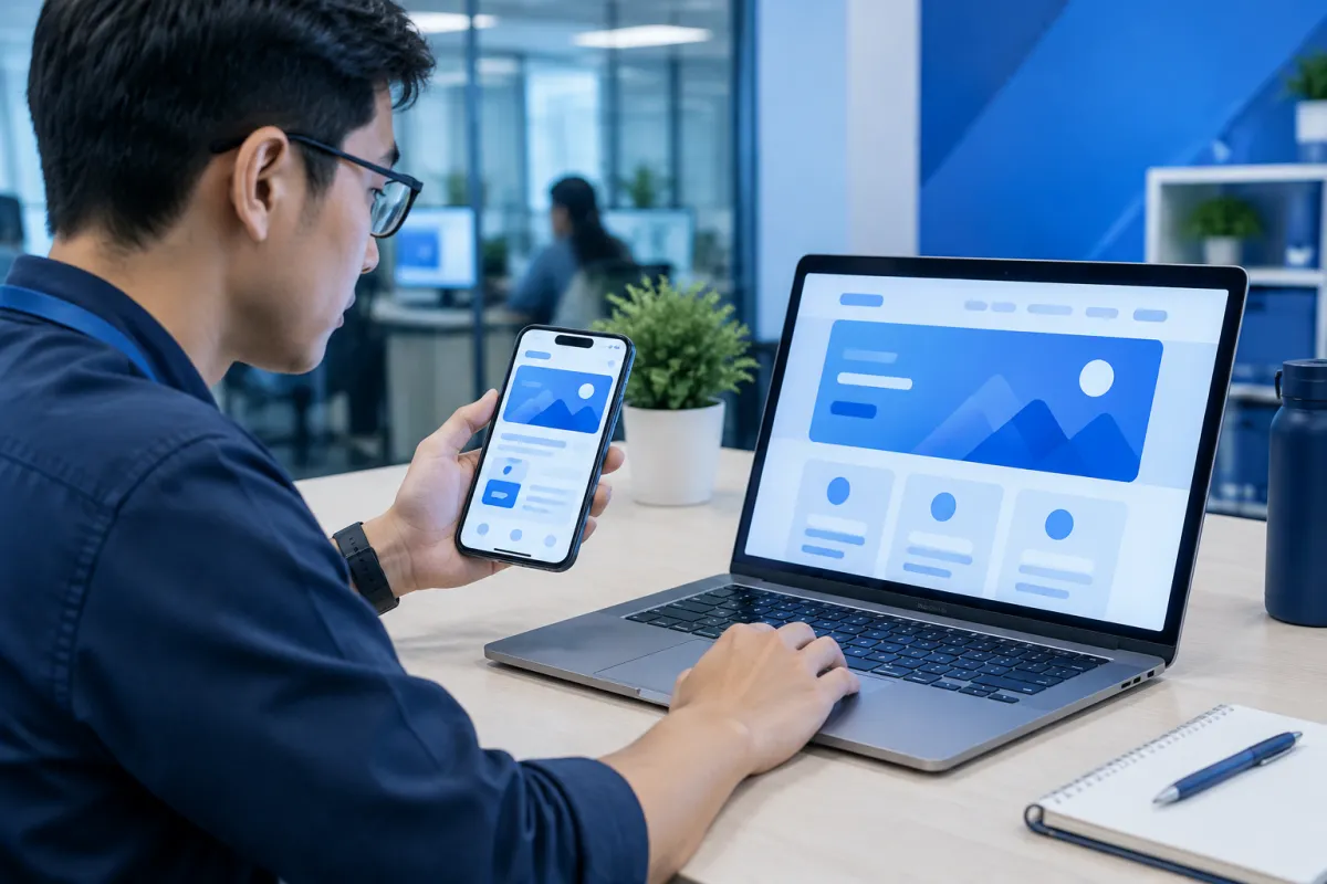 Chuyên viên kiểm tra tốc độ và trải nghiệm website trong Cách SEO 1 keyword lên top